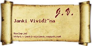 Janki Viviána névjegykártya